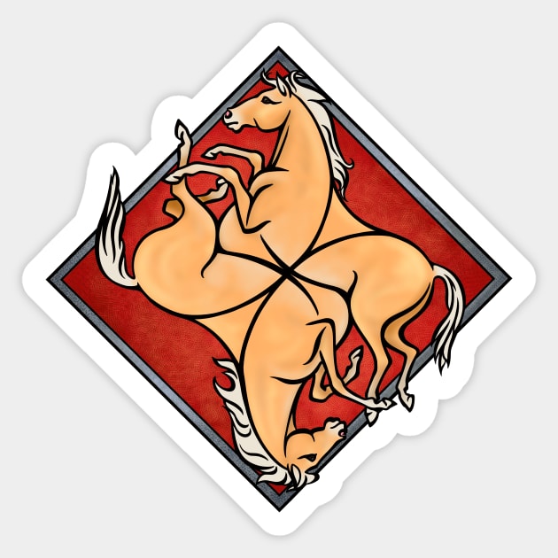 Interlaced Horses Sticker by Hareguizer